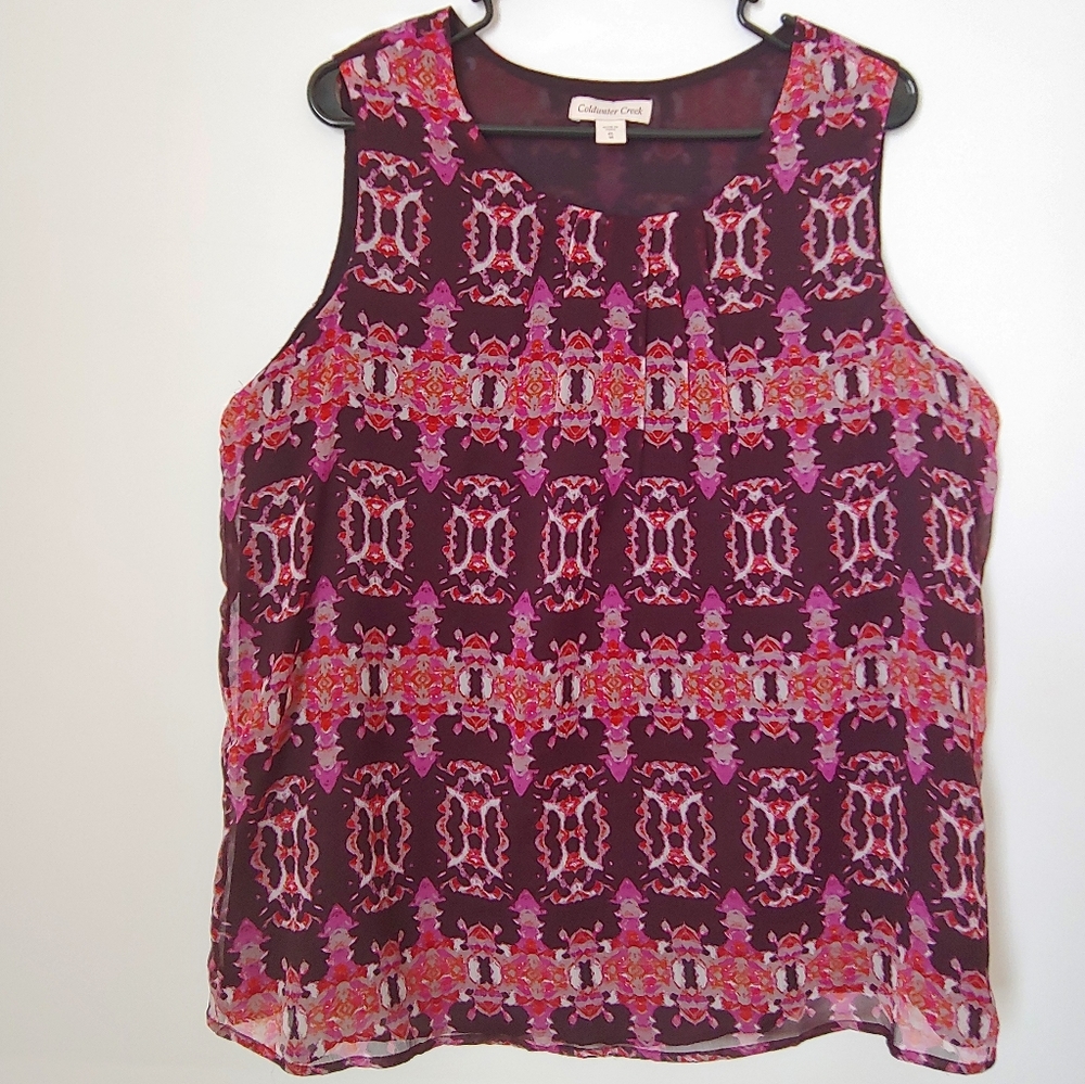 🔥 Coldwater Creek sleeveless blouse size 16